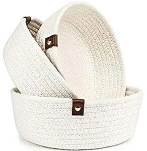 Customised Hot Selling Hand-Woven Cotton Rope Storage Basket for Book and Sundry Desktop Organizer Bin For Multiwork - Product Image 3