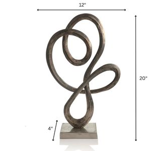 Objetos decorativos de metal de diseño sofisticado, esculturas para decoración de interiores de lujo. - Product Image 5