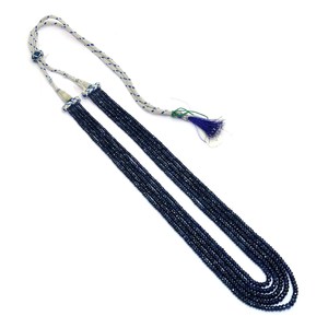 Cuentas facetadas de zafiro AAA+ de 3mm-5mm, cuentas de zafiro azul natural de Birmania, piedras preciosas de zafiro Pylin, collar de joyería en capas. - Product Image 6