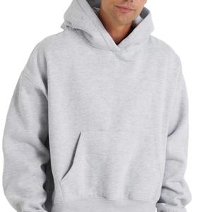 เสื้อฮู้ดดี้ผู้ชายแบบโอเวอร์ไซส์ คุณภาพสูง ตัดเย็บตามสั่ง ทรงหลวม ไหล่ตก ผ้าหนา 100% ผ้าฝ้าย - Product Image 3