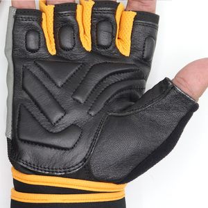 Gants de musculation unisexes demi-doigts en coton respirant, légers, durables, antidérapants, ajustables, à paume complète - Product Image 6