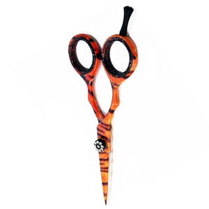 Tijeras de peluquería profesionales de acero inoxidable afiladas con tornillo ajustable y reposa dedos negro - Product Image 5