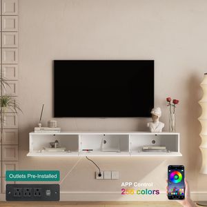 Mobile TV Moderno da Parete da 67 Pollici con LED a 16 Colori, Mobile Intrattenimento da 55, 60, 65 Pollici - Product Image 2
