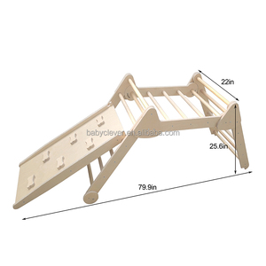 Cadre d'escalade triangulaire pliable Montessori pour aire <span class=keywords><strong>de</strong></span> <span class=keywords><strong>jeux</strong></span> intérieure avec <span class=keywords><strong>arche</strong></span> et toboggan pour bébé pour l'école - Product Image 6