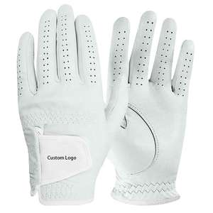 Gants de golf à doigts entiers pour hommes, marque privée, pour droitiers et gauchers, avec marqueur de balle, en cuir, vente en gros pour usage sportif - Product Image 1