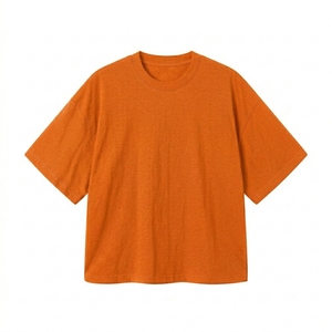 100% Cotton Men's Blank Front Regular Fit <b>Plain</b> <b>Tshirts</b> Wholesale 230gsm Breathable Casual Tees Custom Unisex Jersey shirt - Product Image 2