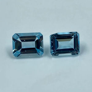 Topacio Azul Cielo Natural de 7x9mm, Corte Baguette, Piedra Suelta para Joyería - Product Image 1