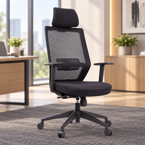 <b>BEST</b> BRAND KINSHA High <b>Back</b> Fabric Modern Executive <b>Chair</b> with Lumbar <b>Support</b> Adjustable Height <b>for</b> Home <b>Office</b> Gaming <b>Chair</b> - Product Image 1
