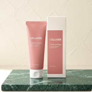 Collagen Foam Cleanser 100ml Facial Cleanser Deep Hydrating Brightening <b>Face</b> Wash OEM Private Label Anti Aging Skincare - Product Image 2