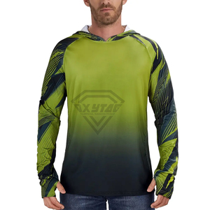 Custom Sublimation Fishing Hoodie Mens UV Protection Breathable Quick Dry Outdoor Performance Tech Wear Athletic Sun Shirt <b>Top</b> - Product Image 4