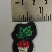 Patch en velours brodé à la main avec motif de carotte personnalisé pour chapeaux - Broderie artisanale 3D de luxe