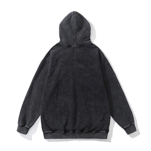 Latest Arrival Men's Acid <b>Wash</b> Hoodies 100% Cotton Streetwear for Adults Winter Wholesale Price 2 Pcs - Product Image 2