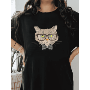Comoda t-shirt in cotone da donna con fiocco alla moda e per ogni stagione - Product Image 1