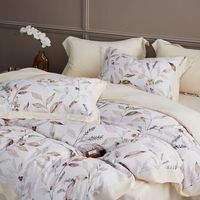 Tissu en lin et coton pour ensemble de literie double de luxe avec couverture matelassée, housse de couette, tissage uni, linge de lit en coton pour la maison et l'hôtel