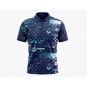 Camisas de Golf Personalizadas de Primera Calidad para Hombre, Poliéster/Algodón, Antiarrugas, Tejido Sólido, Ropa Casual de Manga Corta - Product Image 1