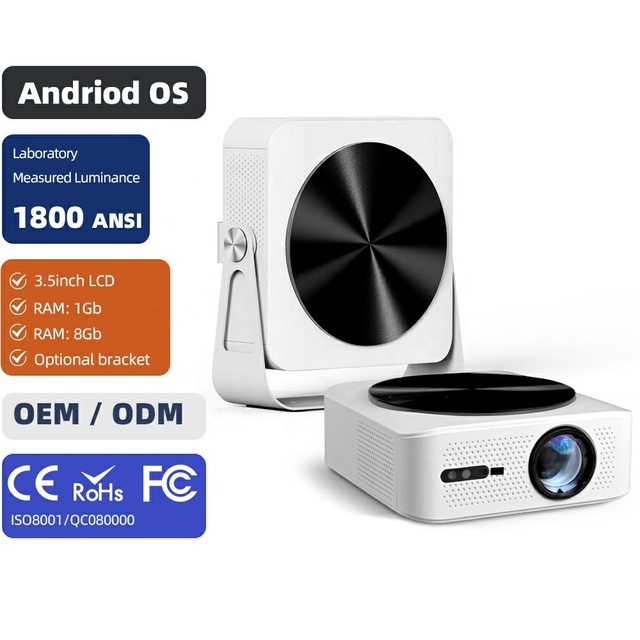 Smart TV Android Projector 4K 1080P Full HD Home Theater Netflix HIFI Speaker Daytime High Lumens ROHS Brand Dropshipping A005