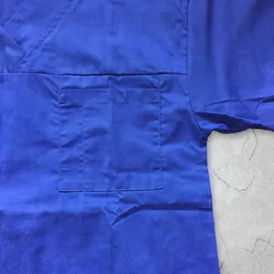 Haut de blouse médicale bleu unisexe à col en V pour infirmières, tailles M-XXL - Product Image 6