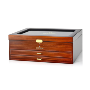 Boîte de présentation de montres de luxe en bois à 12 emplacements avec logo personnalisé, boîte de rangement pour bijoux - Product Image 1
