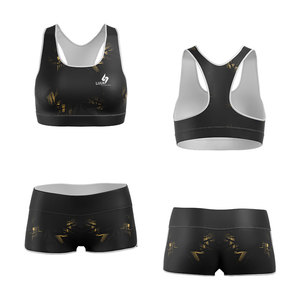 Conjunto de Yoga de 2 Piezas Personalizado para Mujer, Sujetador Deportivo y Pantalones Cortos, Conjunto de Entrenamiento para Fitness y Entrenamiento en Interiores y Exteriores - Product Image 3