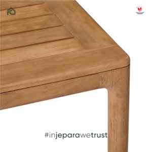 Premium Solid Teak Wood Scandinavian Modern Outdoor Dining Table <b>Umbrella</b> Hole for Home Furniture Garden <b>Patio</b> Resort Restaurant - Product Image 4