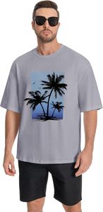 Heavy Weight 100% Cotton Oversized T-<b>Shirt</b> <b>Men</b> 220 Grams Shoulder Custom Printing Hip Hop Plus Size 100% Cotton Blank Boxy <b>Men's</b> - Product Image 5