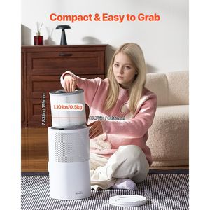Compact Lightweight H13 3-in-1 <b>Air</b> <b>Purifier</b> Replacement <b>Filter</b> PP Pre-<b>Filter</b> Activated Carbon Easy-to-Grab Replacement <b>Purifier</b> - Product Image 4