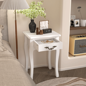 Comodino in Legno con Cassetto Portaoggetti, Tavolino per Camera da Letto, Bagno e Soggiorno - Product Image 4