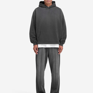 Nouvelle arrivée : sweat à capuche en molleton doux, effet délavé, coupe décontractée, pull-over décontracté pour tous les jours, sweat à capuche pour hommes - Product Image 4