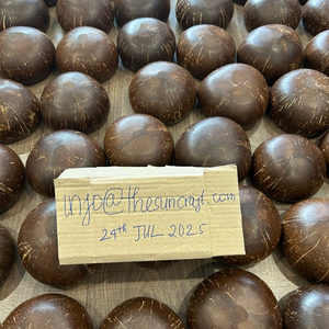 ชุดชามและช้อนมะพร้าวธรรมชาติ  งานฝีมือรักษ์โลก ภาชนะครัวทำมือ 100% จากเปลือกมะพร้าวออร์แกนิก เวียดนาม ขายส่ง - Product Image 6