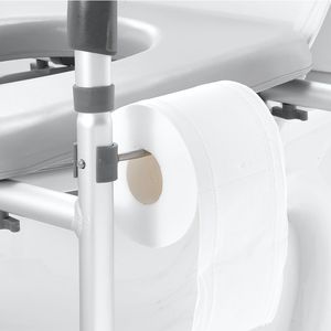 Siège de toilette réglable en hauteur de 19,3 à 25,2 pouces, 7 positions, rembourré, avec cadre en aluminium, capacité de 350 lb, équipement de sécurité pour la salle de bain - Product Image 5