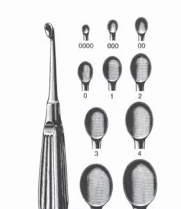 Cureta ósea Volkman de borde afilado, copa ovalada, acero inoxidable premium, herramienta quirúrgica ortopédica y de neurocirugía, CE ISO, reutilizable - Product Image 5