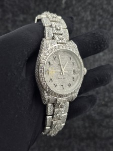 Montre-bracelet mécanique pour homme en acier inoxydable, entièrement sertie de diamants Moissanite VVS, dernière collection 2026, style Iced Out - Product Image 2