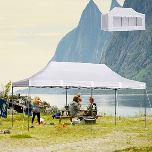 Gazebo Pop-up Versatile Bianco 10x20 con Pareti Laterali per Eventi e Privacy - Product Image 2