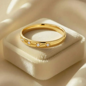 Anillo de Eternidad de Moissanita de Lujo, Plata de Ley 925, Chapado en Oro de 18K, Anillo de Compromiso y Boda Clásico - Product Image 5