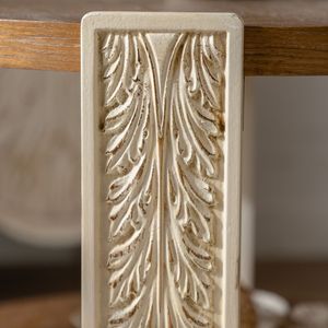 Tavolino da Caffè in Legno Intagliato Stile Palazzo con Doppio Ripiano, Tavolino Retrò e Piccolo Tavolino Laterale per Soggiorno - Product Image 4
