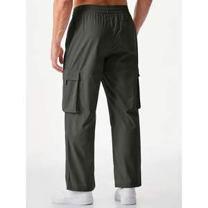 2025 hommes décontracté Cargo pantalon léger imperméable Stretch taille élastique cordon coupe ample pantalon tactique - Product Image 5