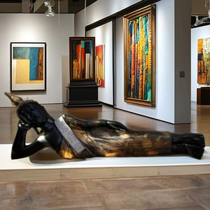 Statue de Bouddha inclinable en céramique – Décoration Art Déco artisanale et mobile pour Diwali, mariages et Pâques - Product Image 3