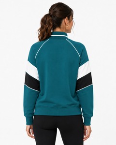 Sudadera de Cuello Alto para Mujer, Tela de Algodón de Primera Calidad, Ajuste Cómodo, Manga Larga, Estilo Casual y Moderno - Product Image 2