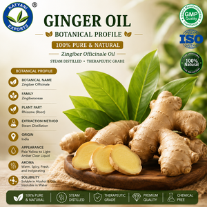 น้ำมันหอมระเหยขิงแท้ 100% (Zingiber Officinale) - ขายส่งเกรดเครื่องสำอางสำหรับธุรกิจ B2B - นำเข้าจากอินเดีย - Product Image 3