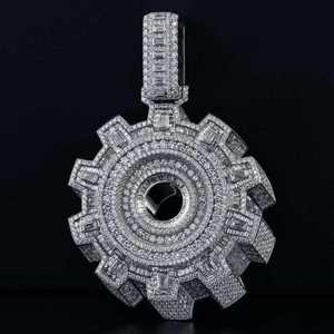 Colgante Personalizado con Diseño de Letra, Totalmente Cubierto de Moissanita, Plata de Ley 925, Colgante con Cadena Hip Hop, Unisex, para Uso Diario - Product Image 3