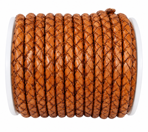 Premium Hand Braided Genuine Leather Cords & Straps 3mm 4mm 5mm Round Leather <b>Rope</b> for DIY Jewelry Making <b>Bracelets</b> Necklaces - Product Image 1