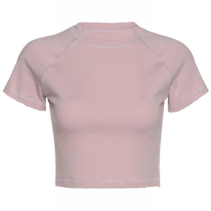 Camiseta de Manga Corta para Hombre, Negra, Cuello Redondo, Tejido de Punto, Ribete en Contraste, Corte Regular, Color Sólido - Product Image 5