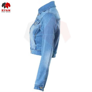 Ryan Pro Gear <b>Customized</b> <b>Denim</b> <b>Jacket</b> For Women Breathable and Comfortable Fabric with <b>Customized</b> Logo OEM Design - Product Image 6