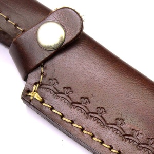 Funda de Cuero Hecha a Mano de Alta Calidad con Diseño Floral en Relieve para Cuchillo de Hoja Fija, OEM, Acero al Carbono, Grado Industrial, para Cuchillos de Camping - Product Image 4