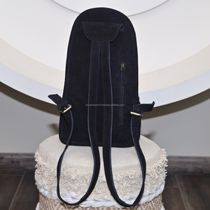 Western Hand Tooled & <b>Boot</b> Stitch <b>Black</b> Suede Leather Chest Bag with Backpack Floral Conceal Carry Crossbody Sling Bag for Women - Product Image 5