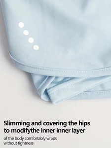 Shorts de sport élastiques pour femmes, taille haute en V, amincissants et couvrant les hanches, doublés - Product Image 4