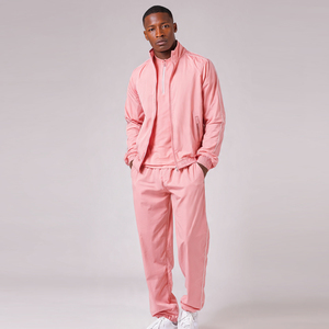 Ensemble de survêtement pour homme 100% polyester, sweat à capuche zippé et pantalon de jogging, pour l'extérieur et le streetwear - Product Image 5