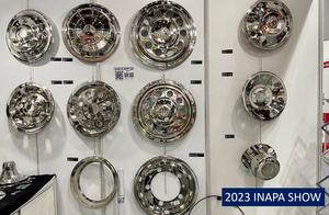 Couvercle d'anneau de garniture de roue de 17.5 pouces camion et bus arrière européens en acier inoxydable - Product Image 3