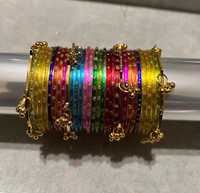 Bracelets Chudiyan en cachemire de qualité pour femmes, magnifiques bracelets suspendus, sur mesure, tendance, plaqués argent, ensemble de bracelets de mariage, couleurs personnalisées