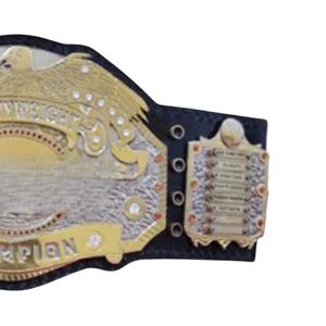 Cinturón de Campeón de Peso Pesado, Diseño en Oro y Plata, Título Personalizable en Cuero, Artículo Coleccionable de Lucha Libre Premium con Águila - Product Image 3